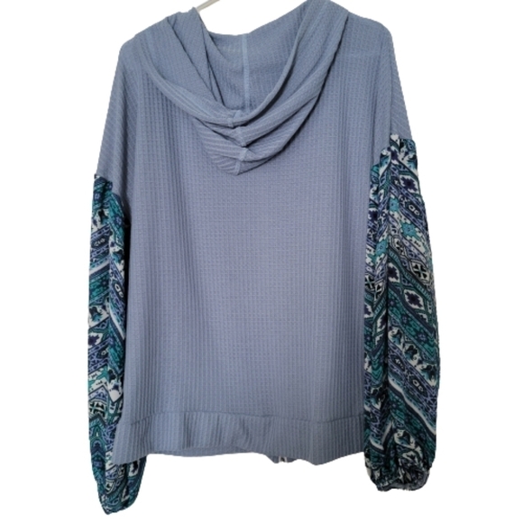 Baea classy sweatshirt hoody with big ballon crepe sleeve , thermal hoodie - Picture 4 of 8